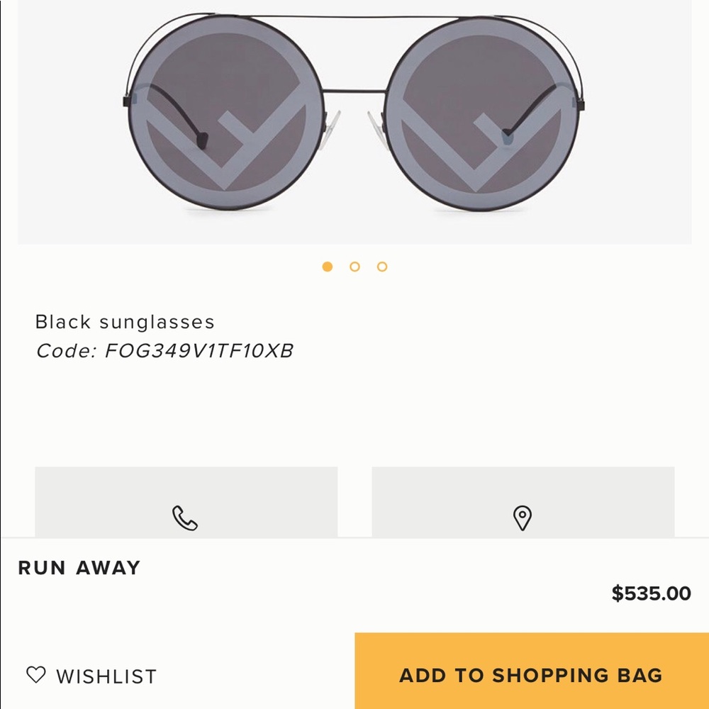 Fendi Run Away Black Sunglasses
